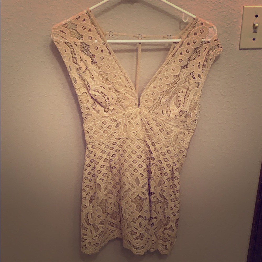 Free people - SZ 2 - Beige / Yellow Mini Dress